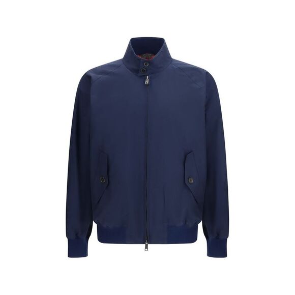 Baracuta Blue Polyester Biker Men's Jacket
